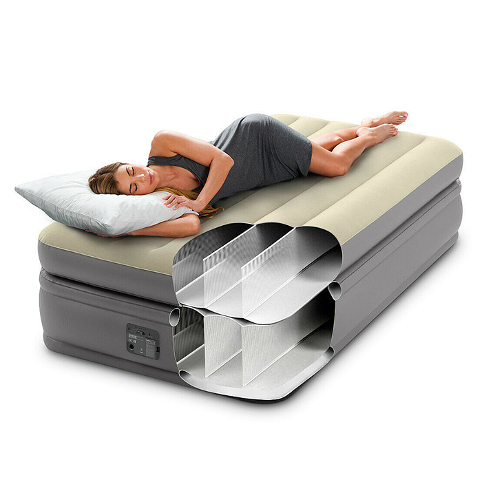 Кровать надувная Prime Comfort Elevated, 99 х 191 х 51 см, встроенный насос 220V, 64162NP INTEX