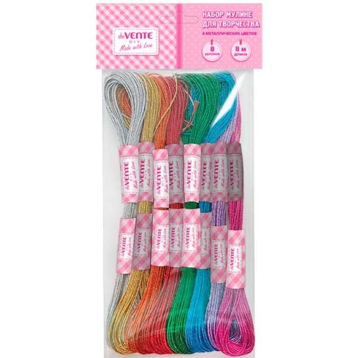Набор ниток для вышивания (мулине) "DIY Metallic ART" полиэстеровые 12-слойные нити металли