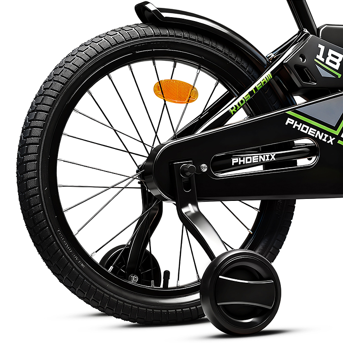 Велосипед 18" Rocket Phoenix, цвет черно/зеленый