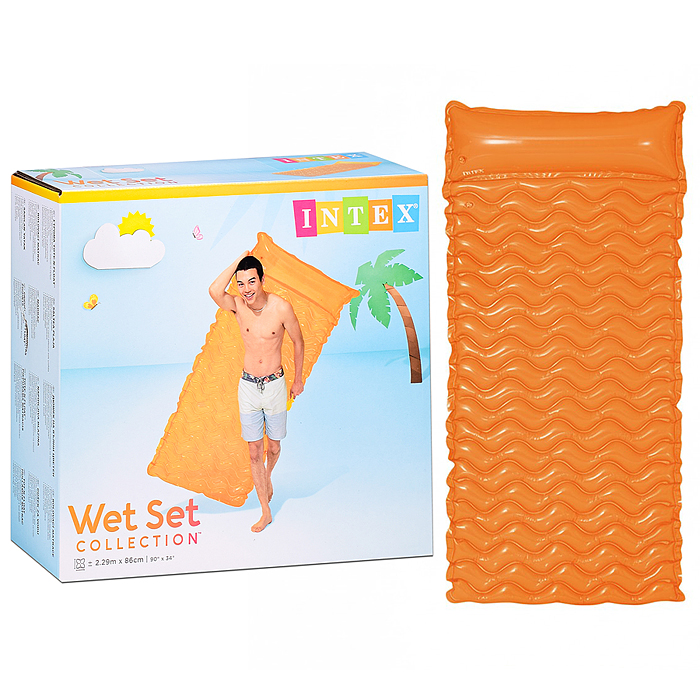 Матрас для плавания «Волна», 229 х 86 см, цвета МИКС, 58807EU INTEX