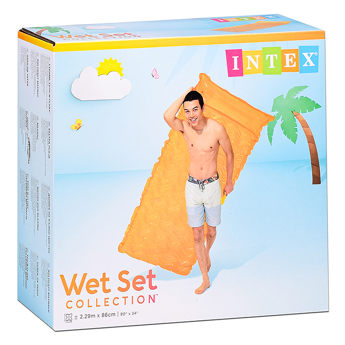 Матрас для плавания «Волна», 229 х 86 см, цвета МИКС, 58807EU INTEX