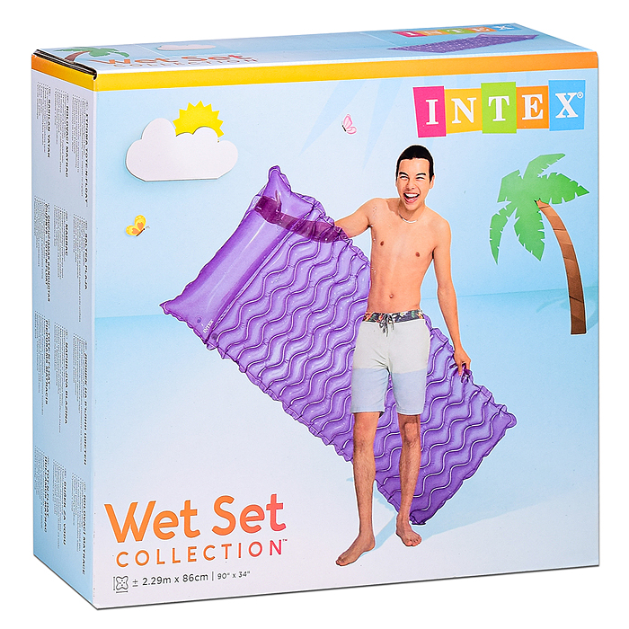 Матрас для плавания «Волна», 229 х 86 см, цвета МИКС, 58807EU INTEX