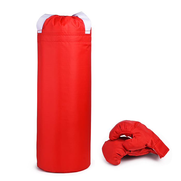 Набор детский игровой (перчатки, груша 70 см.) Оксфорд (красный)