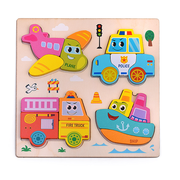 Пазл-вкладыш D2164 "Транспорт"