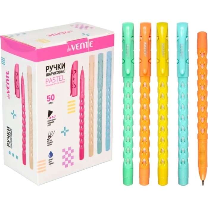 Ручка шариковая "Pastel" d=0,7 мм, ультра гладкое письмо, чернила на масляной основе, синяя