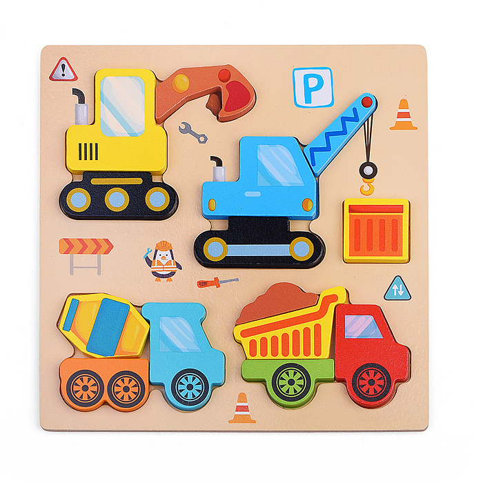 Пазл-вкладыш D2208 "Строительная техника"