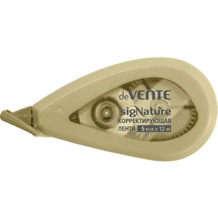 Корректирующая лента "SigNature" 5 ммx12 м, полупрозрачный корпус с цветной рамкой, оливковый