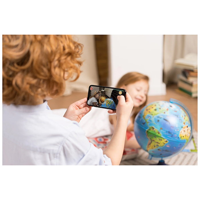 Интерактивный глобус Земли физико-политический 320мм с подсветкой от сети