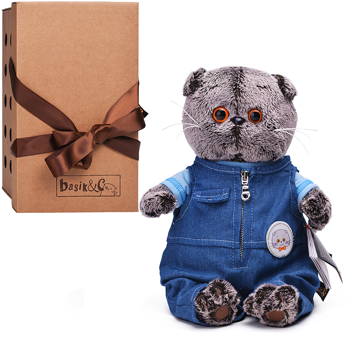 Кот Басик в комбинезоне "Деним"