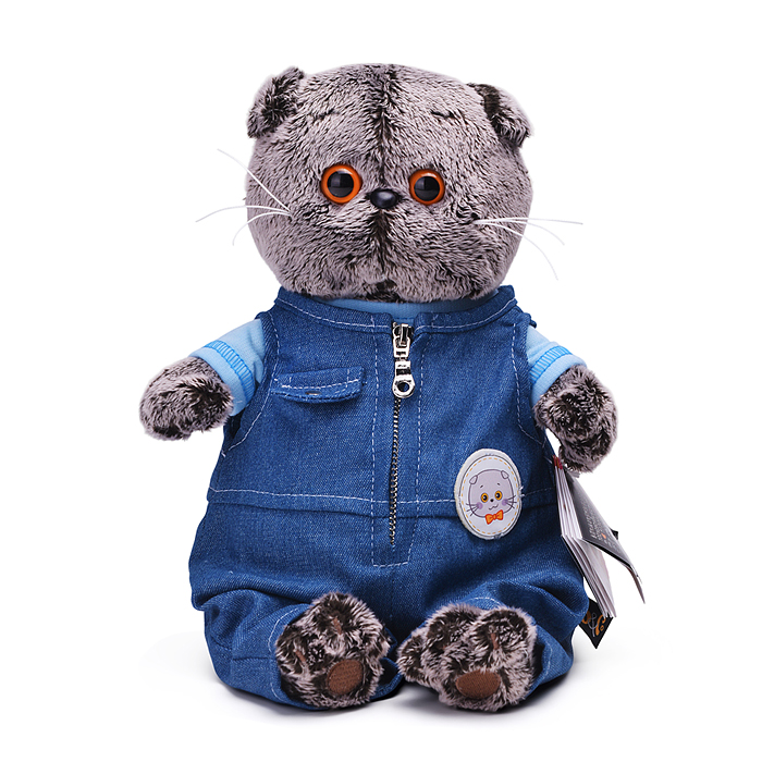 Кот Басик в комбинезоне "Деним"