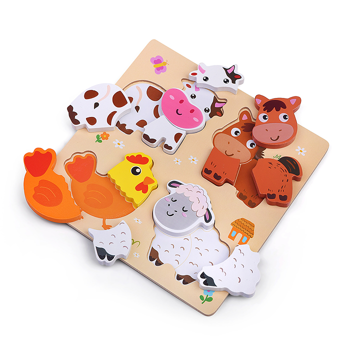 Пазл-вкладыш D2205 "Животные фермы"