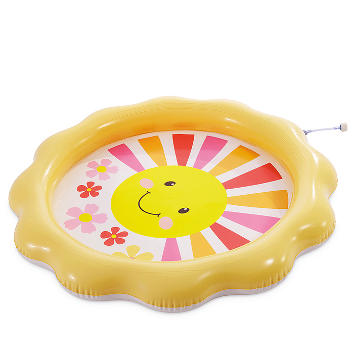 Надувной бассейн с брызгами «Солнышко» 104*104*13см, от 2-х лет, 56126NP, INTEX