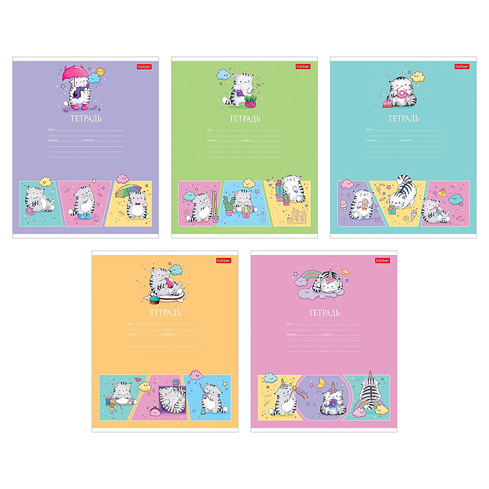 Тетрадь 12л. клетка "Приключения кота Пирожка" 