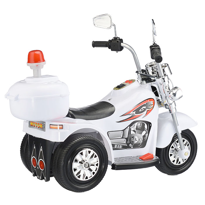 Детский электромотоцикл ROCKET "Чоппер",1 мотор 20 ВТ, белый