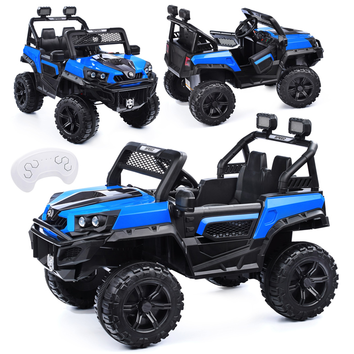 Электромобиль U023408Y "Фиджи" на аккумуляторе, с р/у управлением, 12V4.5 двухприводный (синий)