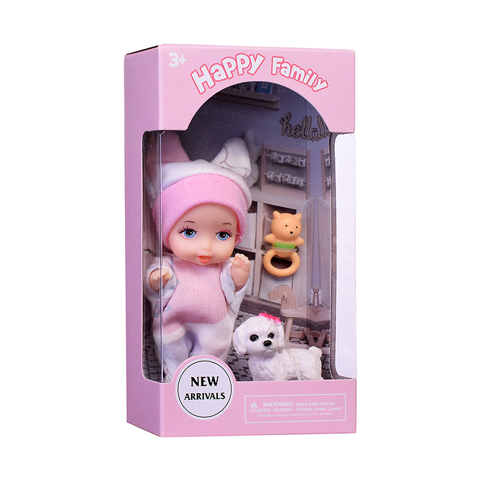 Пупс A799 "Сашенька" с аксессурами, в коробке