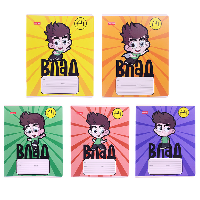 Тетрадь 12л. косая линия "Влад А4" А5 на скобе Тетрадь 12л. косая линия "Влад А4" А5 на скобе