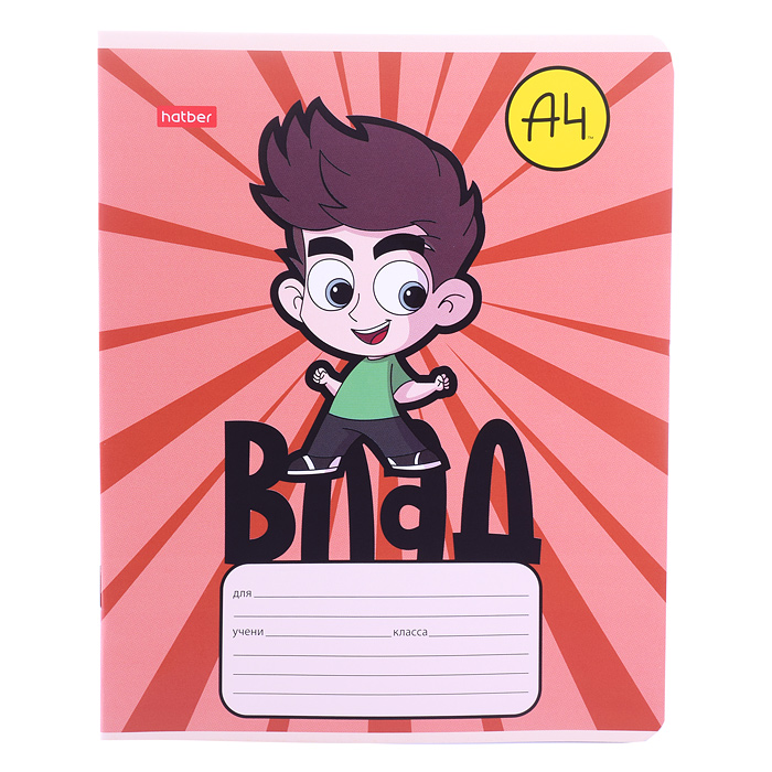 Тетрадь 12л. косая линия "Влад А4" А5 на скобе