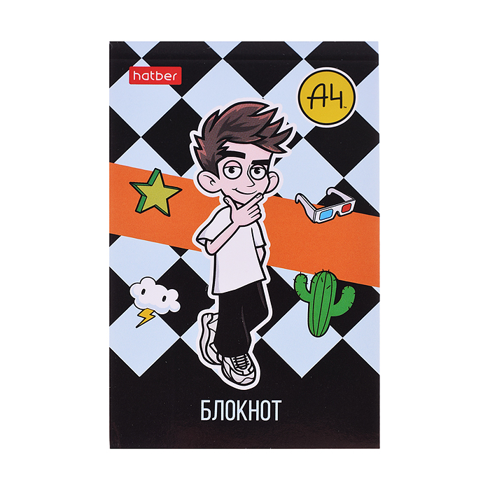 Блокнот А7 48л клетка "Влад А4" в Дисплее  52 шт 