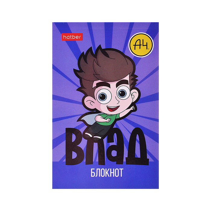 Блокнот А7 48л клетка "Влад А4" в Дисплее  52 шт 