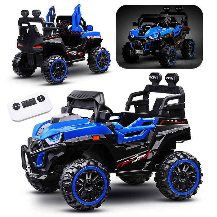 Электромобиль U014087Y "Багги" с р/у управлением, четырехколесный (синий)