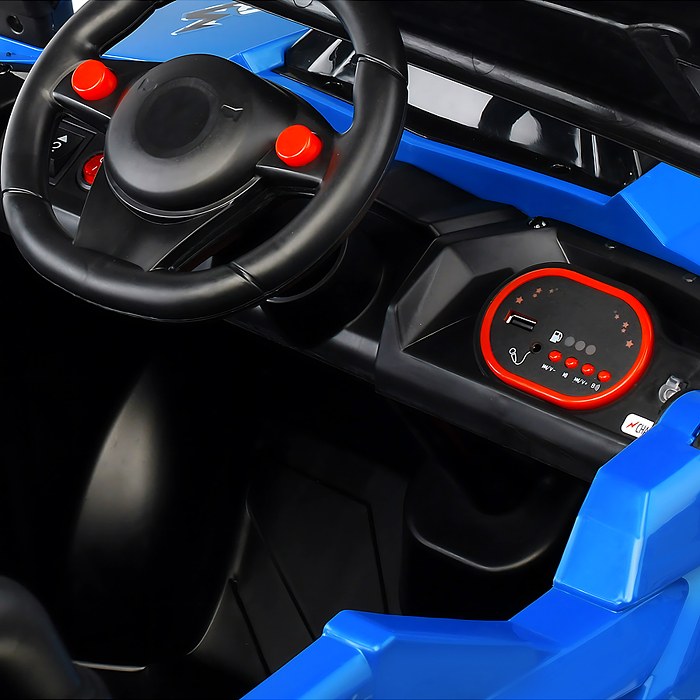 Электромобиль U014087Y "Багги" с р/у управлением, четырехколесный (синий)