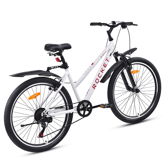 Фото к товару Велосипед 26" Rocket Vela 1.0, цвет белый, размер 15" Велосипед 26" Rocket Vela 1.0, цвет белый, размер 15"