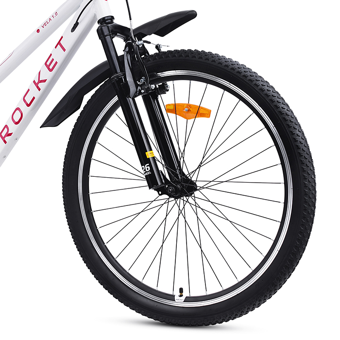Фото к товару Велосипед 26" Rocket Vela 1.0, цвет белый, размер 15" Велосипед 26" Rocket Vela 1.0, цвет белый, размер 15"