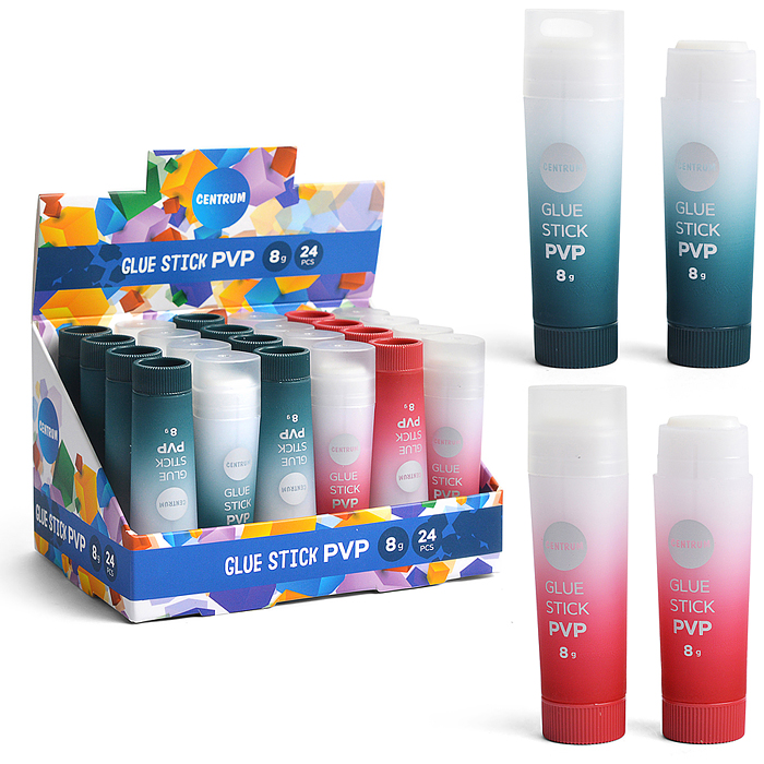 Клей-карандаш ПВП 8 г треугольный в дисплее Клей-карандаш ПВП 8 г треугольный в дисплее