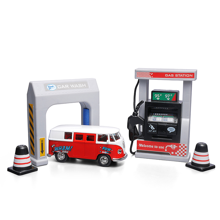 Набор машин 890-47B "Автобусная заправка"  вкоробке