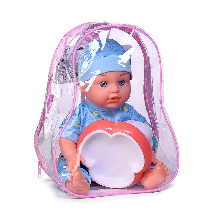 Пупс ZL9916-A5 "Саша" с аксессуарами, в рюкзаке