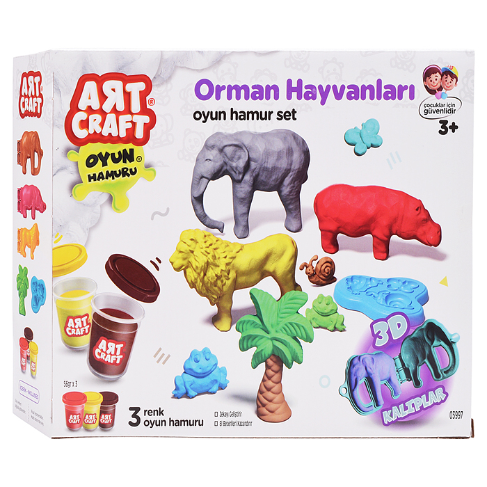 Набор для лепки "Африка" тесто 3х56г Набор для лепки "Африка" тесто 3х56г