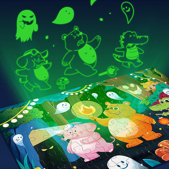 Пазл 88748 "Ночные приключения" светится в темноте (96 дет.)