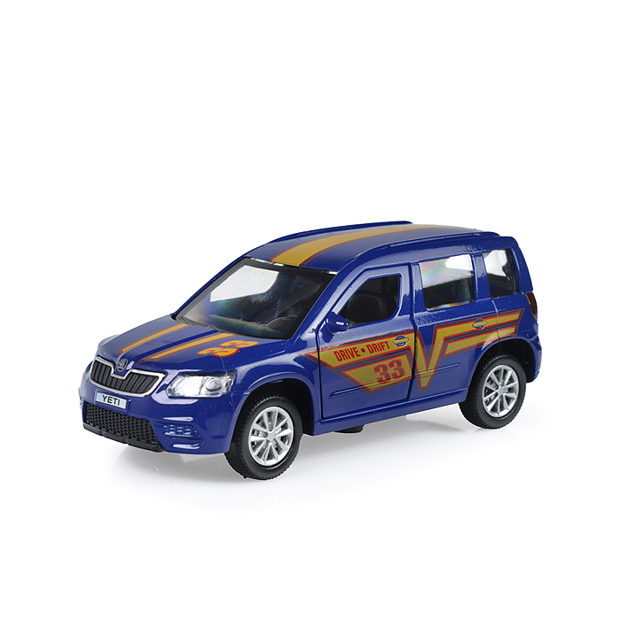Машина металл Skoda Yeti Спорт, длина 12 см, откр двери, багажник, инерционная