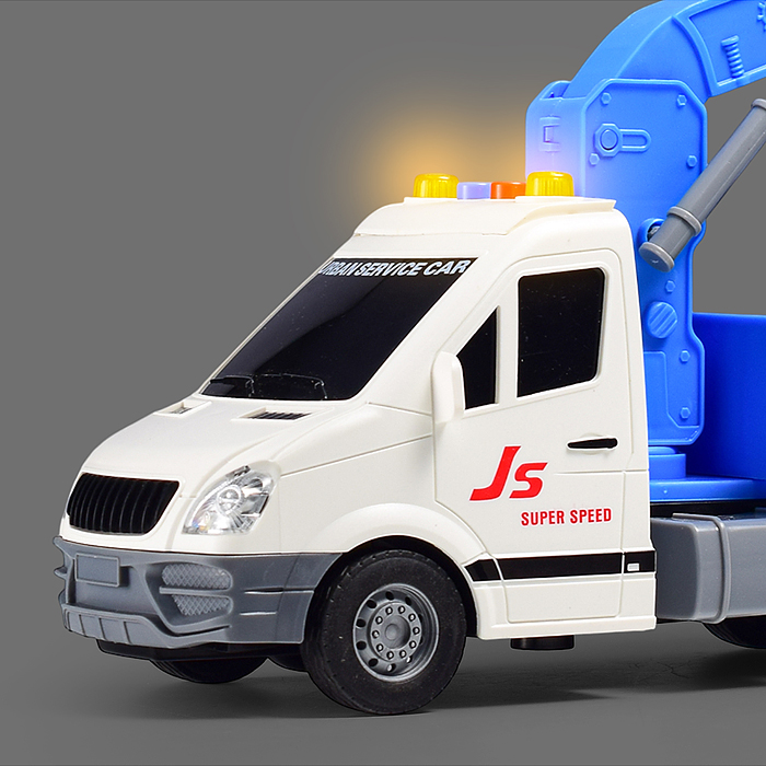 Фото к товару Машина JS136A "Эвакуатор" 1:16 (свет, звук) в коробке Машина JS136A "Эвакуатор" 1:16 (свет, звук) в коробке