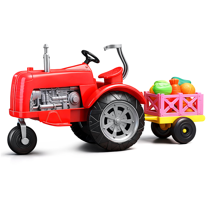 Трактор 568-B "Ферма" с фруктами и овощами, в коробке