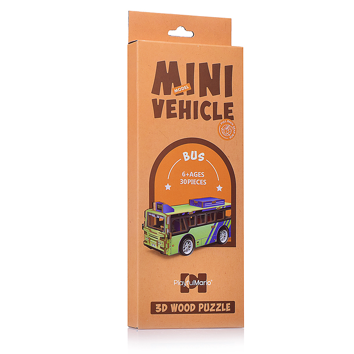 Конструктор дерев. 3Д 68021 "Автобус" (30 дет.)