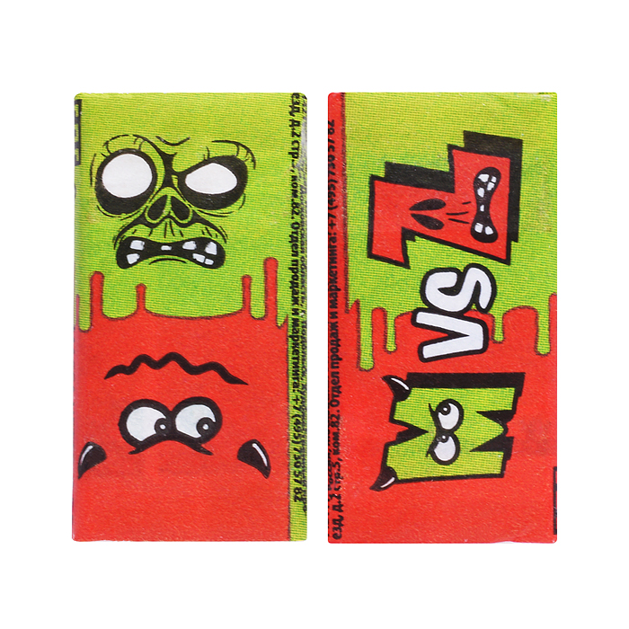 Резинка жевательная недражированная "Monsters vs Zombies" 120шт