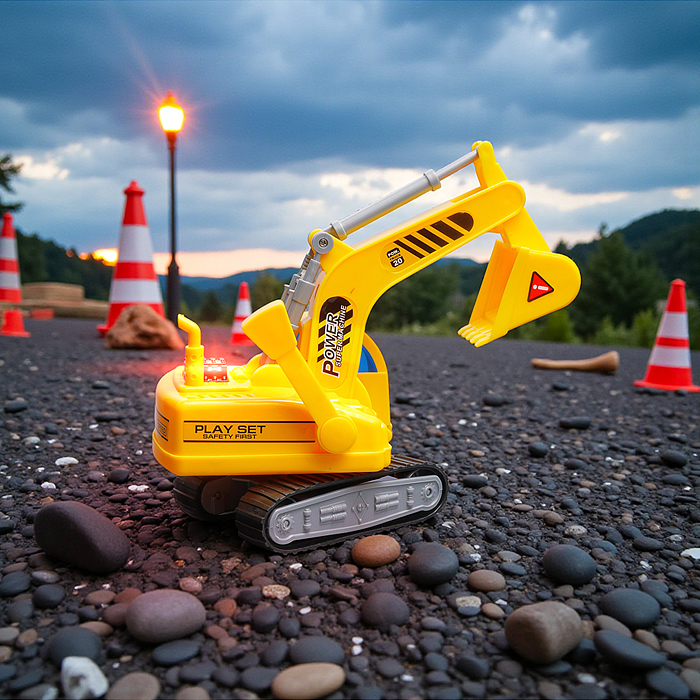 Машина WY306-6 "Экскаватор" 1:20 (свет,звук) в коробке