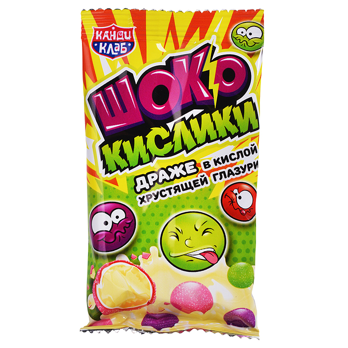 Драже в кислой хрустящей глазури "ШокоКислики" 10г*30шт
