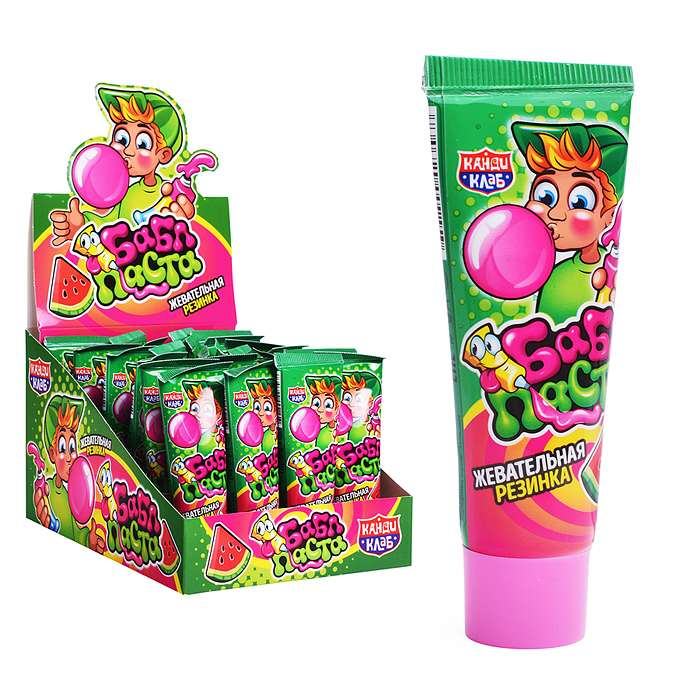 Жевательная резинка "Бабл паста" со вкусом арбуза 20гр*24шт