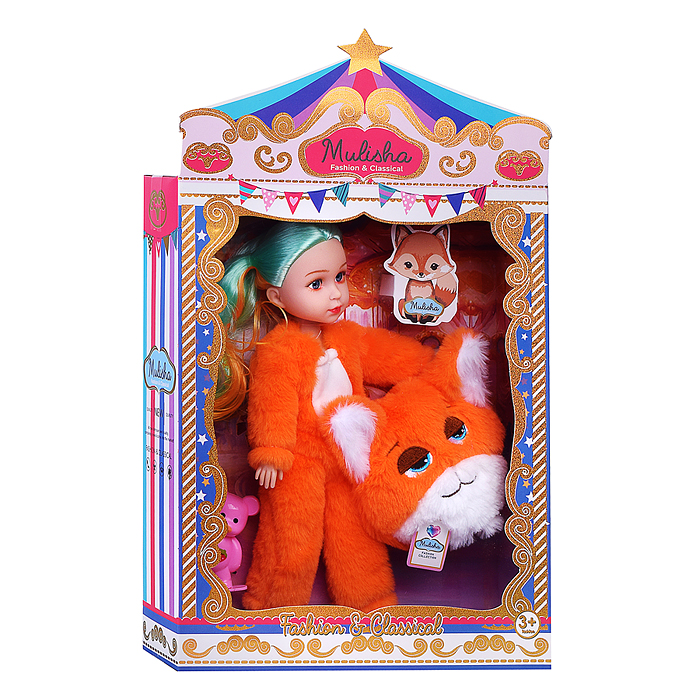 Кукла QJ182 "Белла" в костюме лисички, в коробке