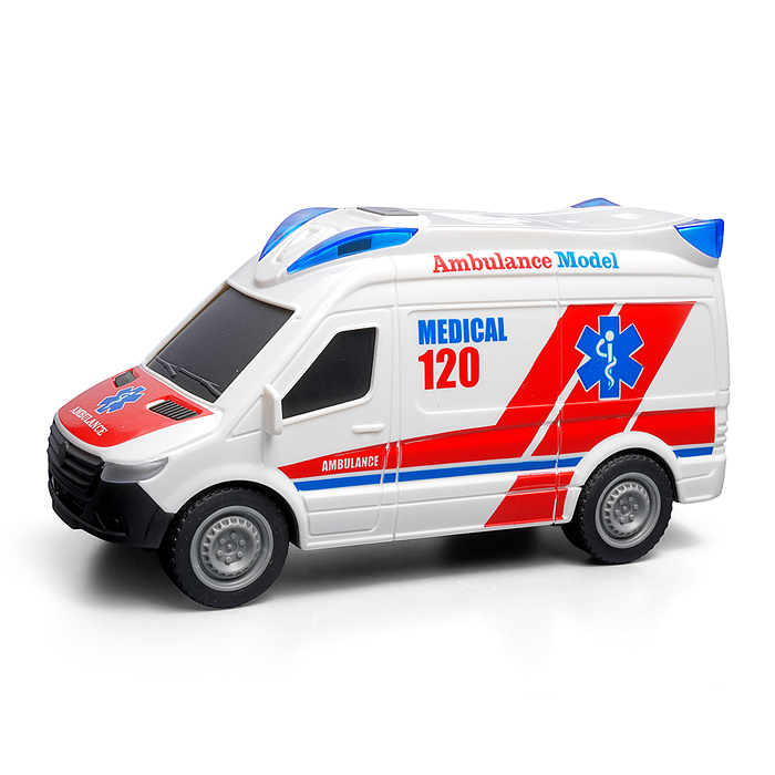 Машина JS201P "Спасательная служба" 1:20 (свет, звук) в коробке (в ассортименте)