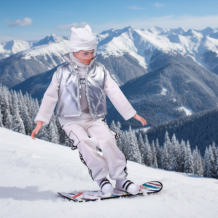 Кукла A806A "Зимнии приключения" с аксессуарами, в коробке