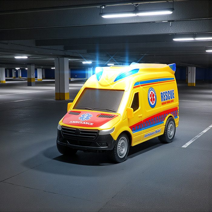 Машина JS199B "Спасательная служба" 1:20 (свет, звук) в коробке