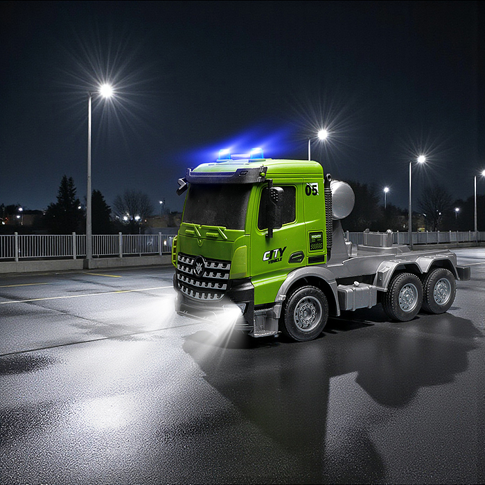 Машина YJ-132-12 "Военный автовоз" с танком  р/у 27 MHz, в коробке