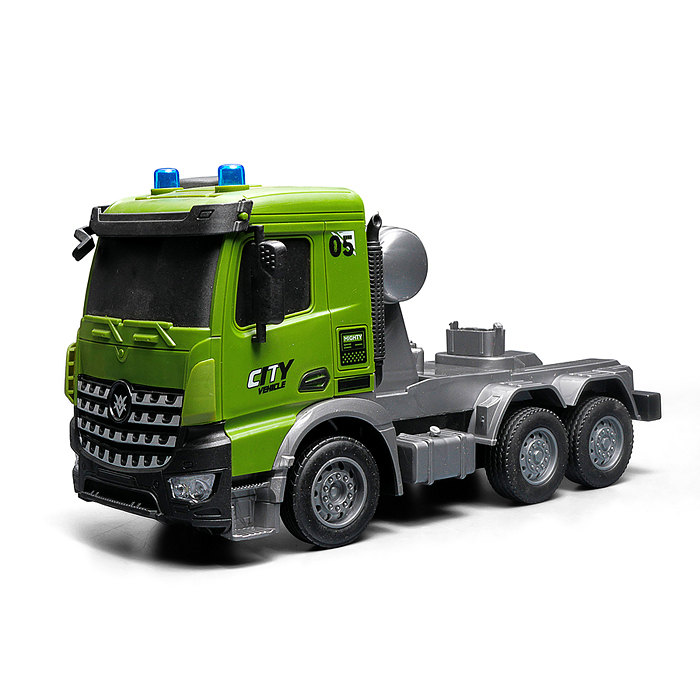 Машина YJ-132-12 "Военный автовоз" с танком  р/у 27 MHz, в коробке