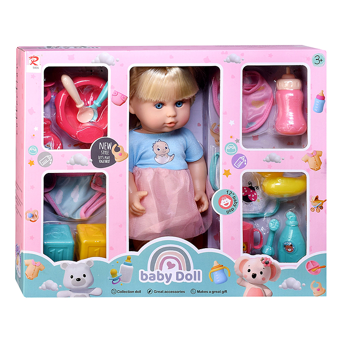 Пупс 5806 "Лиза" с аксессуарами, в коробке