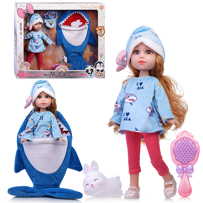 Кукла QJ196 "Николь" в костюме акулы, в коробке