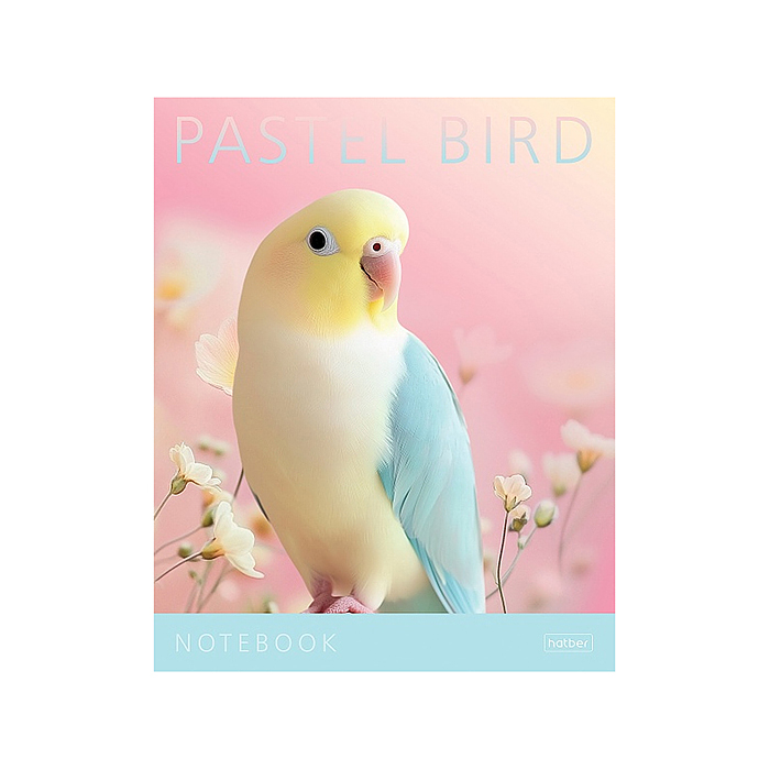 Тетрадь 96л. клетка "Pastel Animals" А5, на скобе пластиковая обложка с печатью